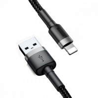 Кабель USB to Lightning Baseus Cafule 2.4 A 1 m (gray/black)